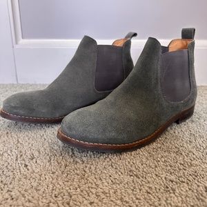 Jack Wills Chelsea suede ankle boots, gray, size 38/7